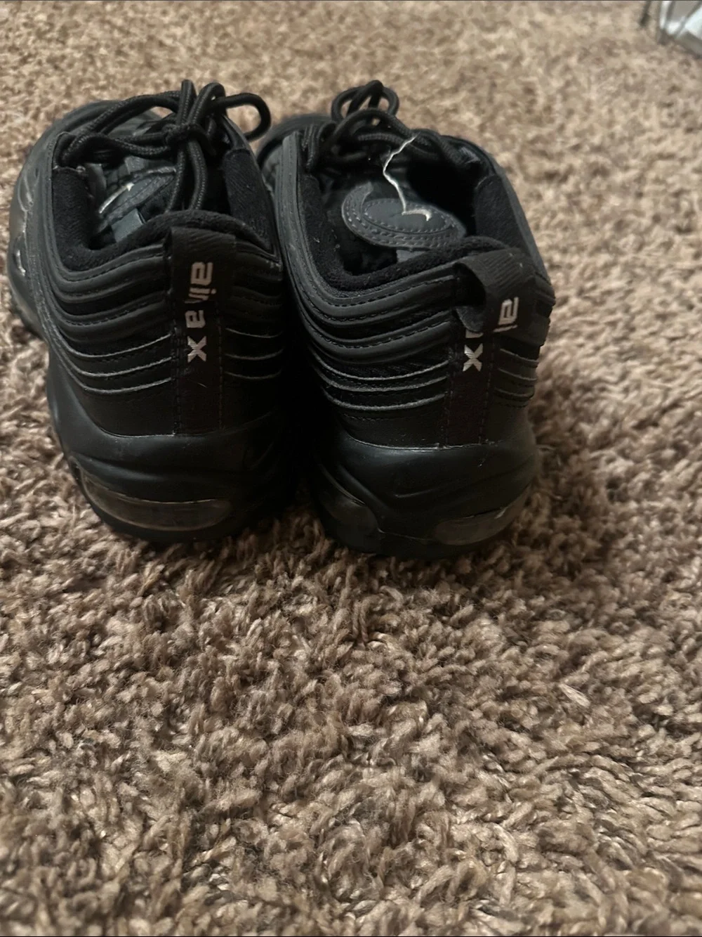 Nike Air Max 97 Premium Sneakers - Black with Silver Swoosh